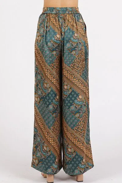 Mittoshop Paisley Patchwork Print Satin Wide Leg Pants sold by Charming Charlie product image thumbnail 2