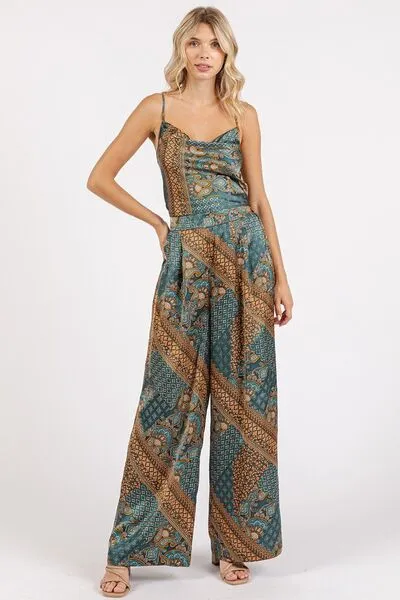 Mittoshop Paisley Patchwork Print Satin Wide Leg Pants sold by Charming Charlie product image thumbnail 5