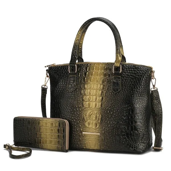 MKF Liora Croc-Embossed Tote Bag by Mia K sold by Charming Charlie product image thumbnail 4