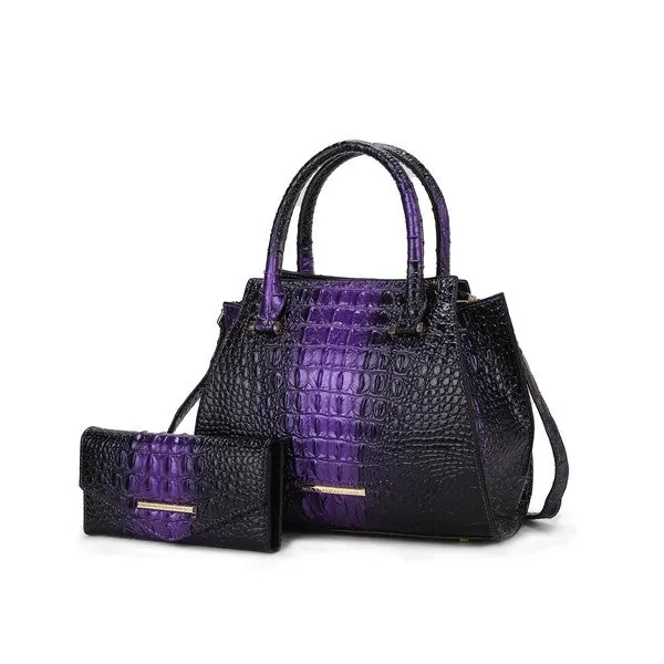 MKF Bently Croc-Embossed Tote & Wallet Set sold by Charming Charlie product image thumbnail 5