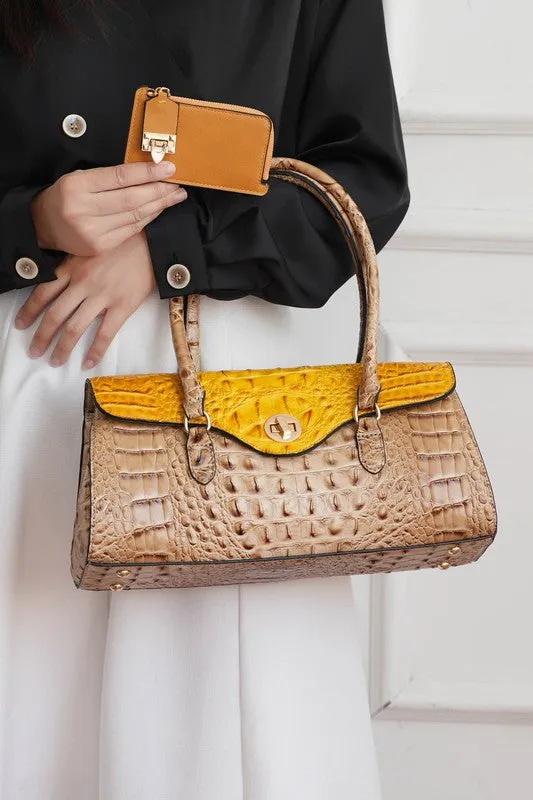 MKF Liviana Croc-Embossed Shoulder Bag by Mia K sold by Charming Charlie