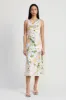 FLORAL MIDI COWL NECK DRESS sold by Charming Charlie