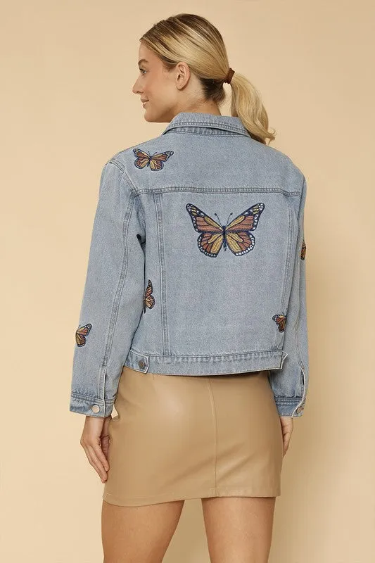 Monarch denim jacket sold by Charming Charlie product image thumbnail 4