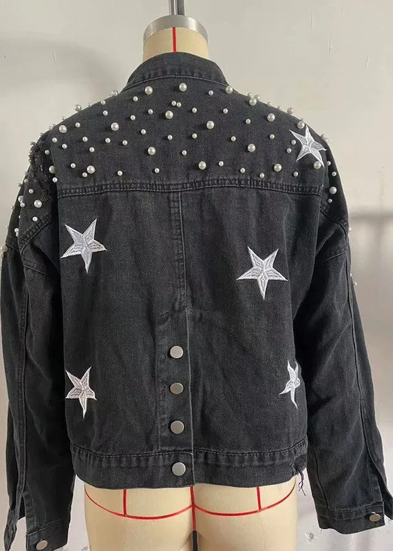 Star denim jacket sold by Charming Charlie product image thumbnail 4