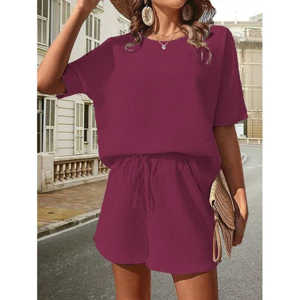 Textured shorts set sold by Charming Charlie product image thumbnail 3