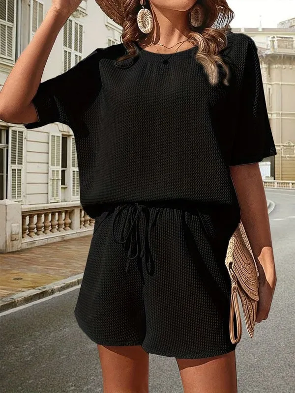 Textured shorts set sold by Charming Charlie product image thumbnail 2