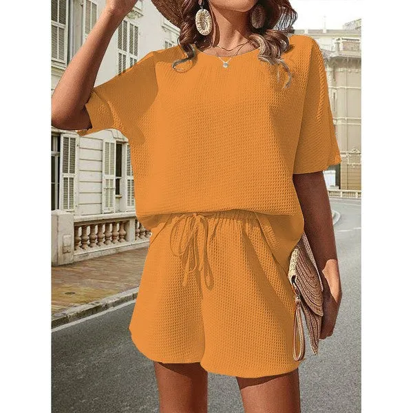 Textured shorts set sold by Charming Charlie product image thumbnail 4