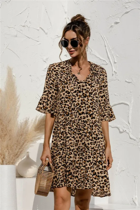 Tiered short sleeve dress sold by Charming Charlie