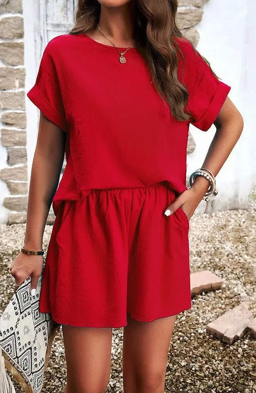 2-pc shorts set sold by Charming Charlie