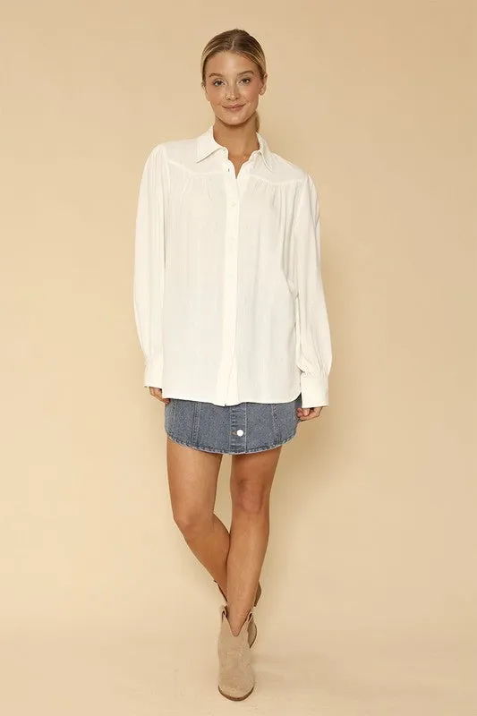 Button down blouse sold by Charming Charlie product image thumbnail 4