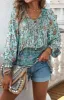 Floral long sleeve blouse sold by Charming Charlie
