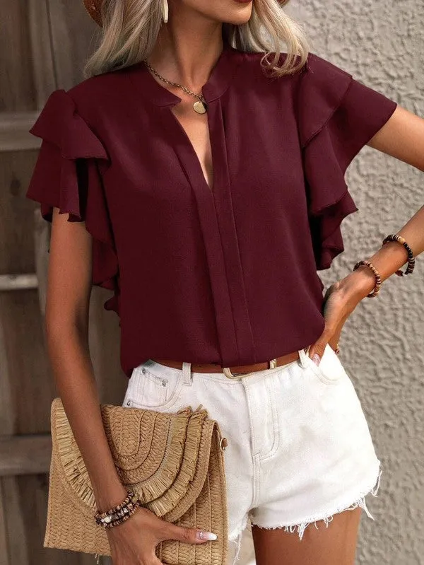Ruffle blouse sold by Charming Charlie product image thumbnail 5