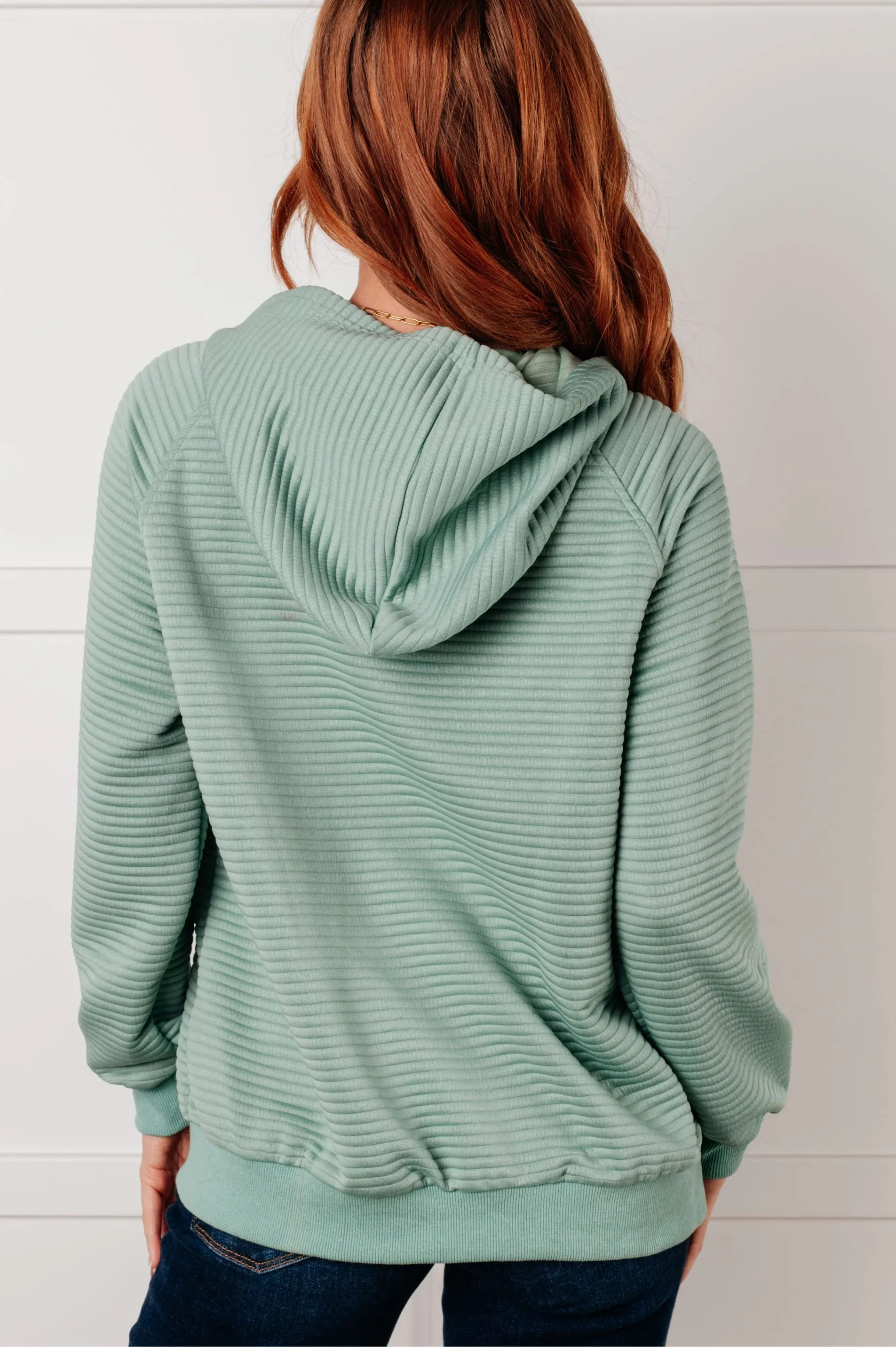 Crosswalk Textured Hoodie in Green sold by Charming Charlie product image thumbnail 5