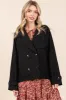 Mittoshop Double Breasted Long Sleeve Trench Coat Jacket sold by Charming Charlie