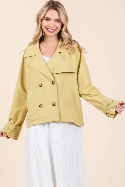 Mittoshop Double Breasted Long Sleeve Trench Coat Jacket sold by Charming Charlie product image thumbnail 5