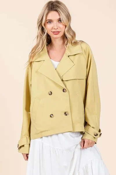 Mittoshop Double Breasted Long Sleeve Trench Coat Jacket sold by Charming Charlie product image thumbnail 3