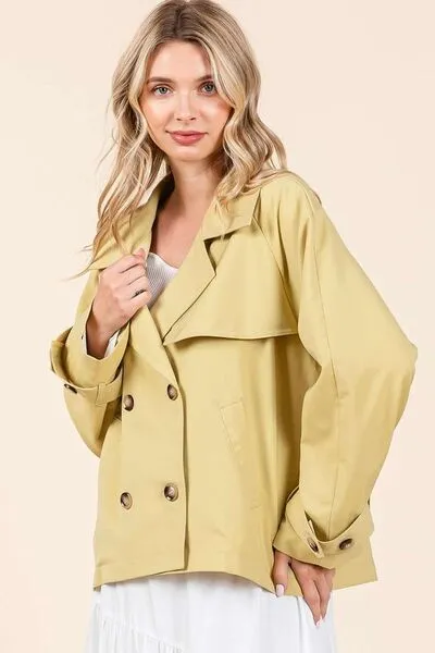 Mittoshop Double Breasted Long Sleeve Trench Coat Jacket sold by Charming Charlie product image thumbnail 4