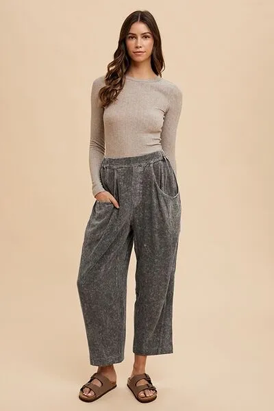 Annie Wear Mineral Washed Elastic Waist Pants sold by Charming Charlie product image thumbnail 5