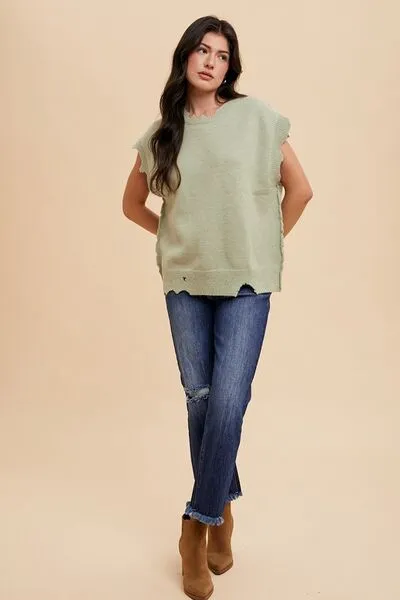 Annie Wear Distressed Raw Hem Straight Leg Cropped Jeans sold by Charming Charlie product image thumbnail 3