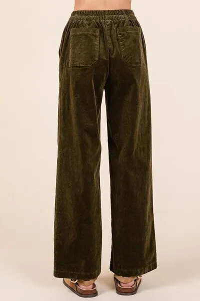 Mittoshop Corduroy Back Elastic Waist Pants sold by Charming Charlie product image thumbnail 2