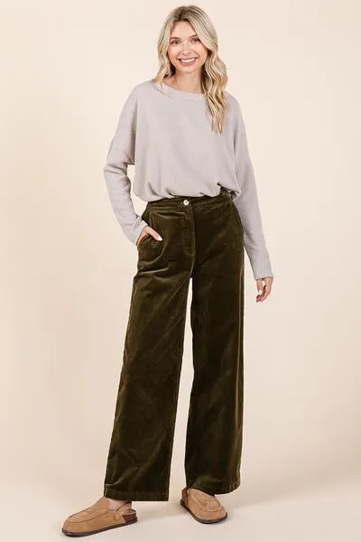 Mittoshop Corduroy Back Elastic Waist Pants sold by Charming Charlie product image thumbnail 5