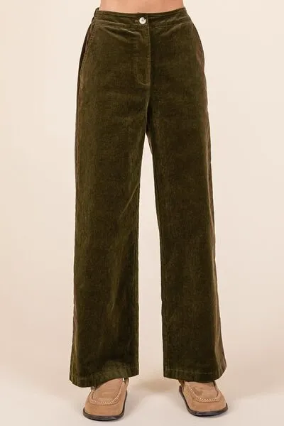 Mittoshop Corduroy Back Elastic Waist Pants sold by Charming Charlie product image thumbnail 3