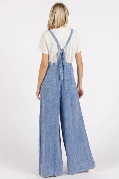 Mittoshop Textured Wide Leg Overalls sold by Charming Charlie product image thumbnail 3