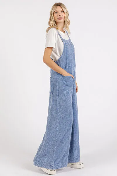Mittoshop Textured Wide Leg Overalls sold by Charming Charlie product image thumbnail 2