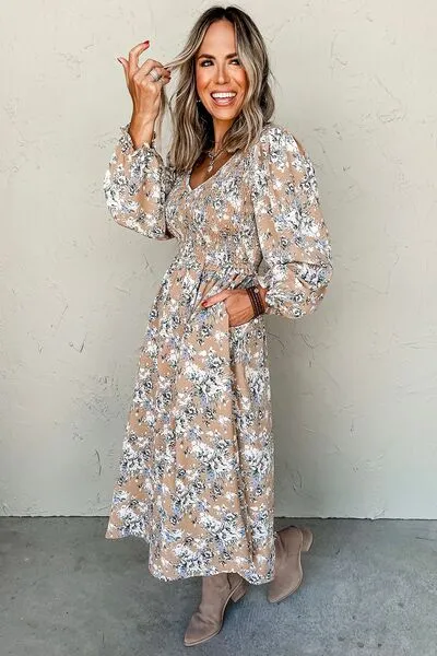 Printed V-Neck Long Sleeve Dress sold by Charming Charlie product image thumbnail 5