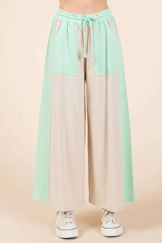 Mittoshop Color Block Wide Leg  Pants sold by Charming Charlie