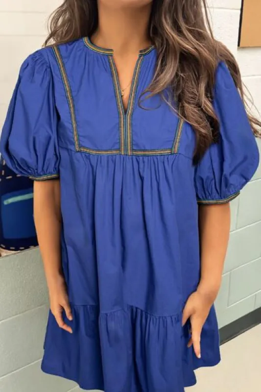 Notched Puff Sleeve Mini Dress sold by Charming Charlie