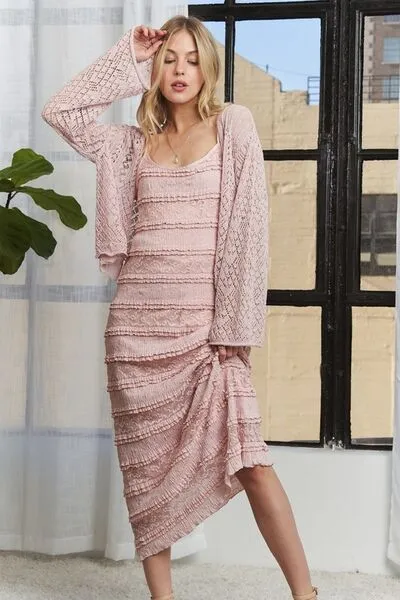 ADORA Lace Scoop Neck Midi Cami Dress sold by Charming Charlie