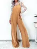 Square Neck Wide Leg Denim Overalls sold by Charming Charlie