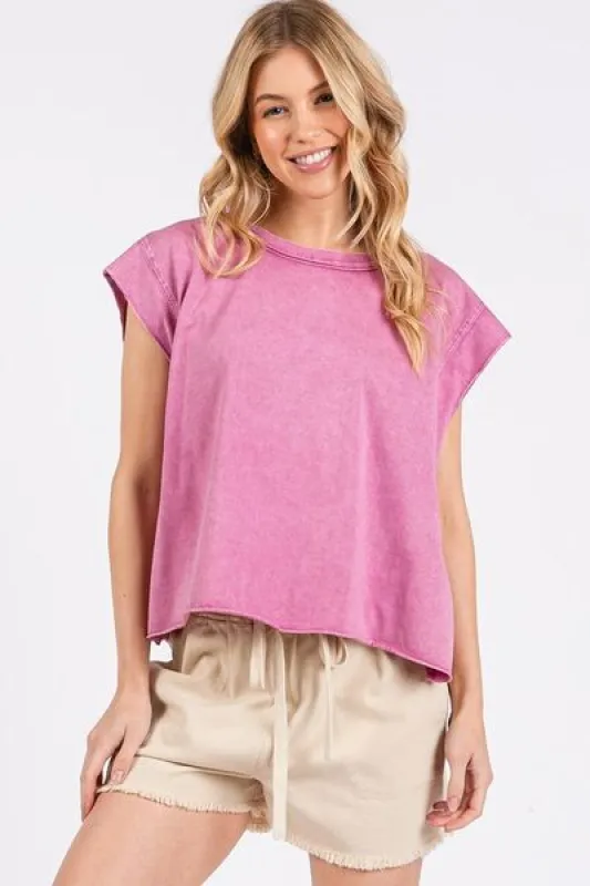 Mittoshop Round Neck Cap Sleeve T-Shirt sold by Charming Charlie
