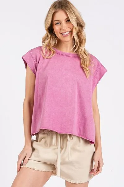 Mittoshop Round Neck Cap Sleeve T-Shirt sold by Charming Charlie
