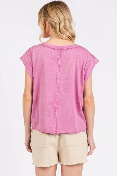 Mittoshop Round Neck Cap Sleeve T-Shirt sold by Charming Charlie product image thumbnail 3