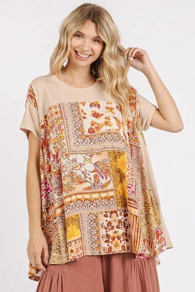 Mittoshop Printed Round Neck Short Sleeve T-Shirt sold by Charming Charlie product image thumbnail 3