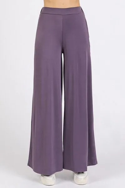 Mittoshop Yoga Air Stretch Elastic Waist Wide Leg Pants sold by Charming Charlie