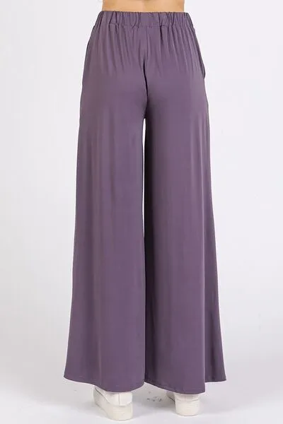 Mittoshop Yoga Air Stretch Elastic Waist Wide Leg Pants sold by Charming Charlie product image thumbnail 3