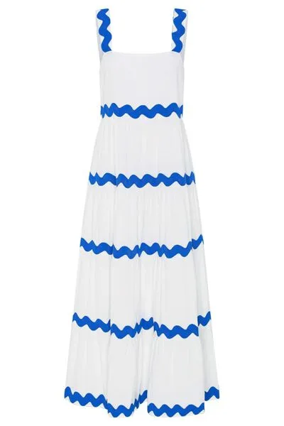 Contrast Trim Square Neck Wide Strap Maxi Dress sold by Charming Charlie product image thumbnail 4