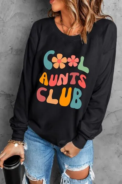 Letter Graphic Round Neck Long Sleeve Sweatshirt sold by Charming Charlie product image thumbnail 3