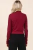 Mittoshop Mock Neck Rib Knit Long Sleeve Crop Top sold by Charming Charlie