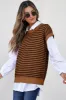 Striped Round Neck Sweater Vest sold by Charming Charlie