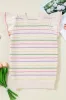 Striped Eyelet Ruffled Sleeve Sweater Sweater Vest sold by Charming Charlie