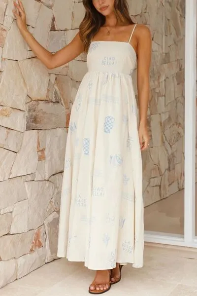 Cutout Back Printed Square Neck Maxi Dress sold by Charming Charlie product image thumbnail 2