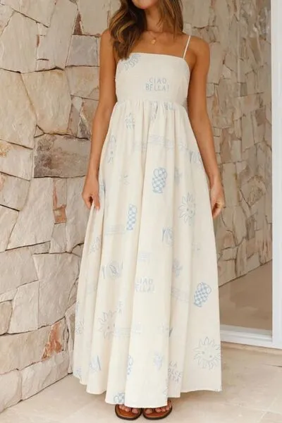 Cutout Back Printed Square Neck Maxi Dress sold by Charming Charlie product image thumbnail 5