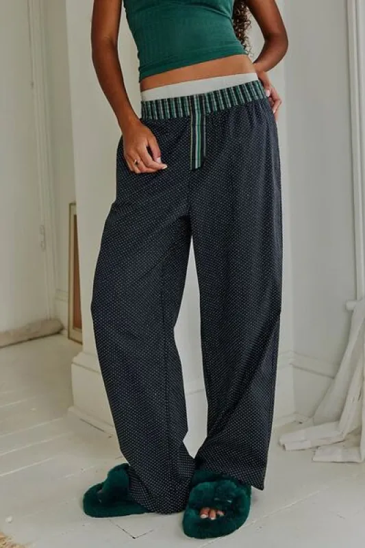 Polka Dot Elastic Waist Wide Leg Pants sold by Charming Charlie
