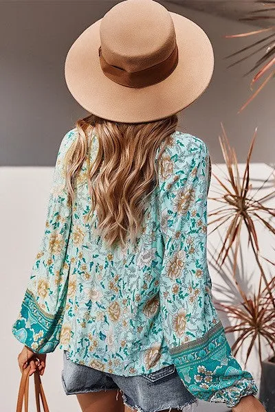 Floral blouse sold by Charming Charlie product image thumbnail 4