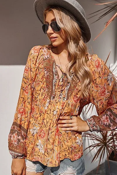 Floral blouse sold by Charming Charlie product image thumbnail 5