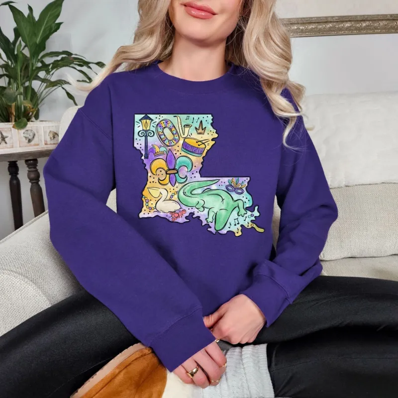 NOLA Love Graphic Sweatshirt made by Charming Charlie